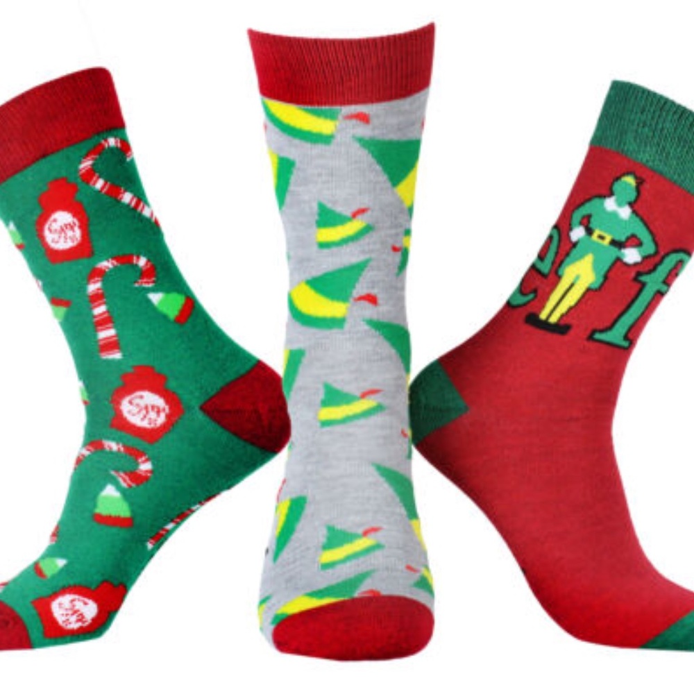ELF Socks 3 pair crew Christmas vacation